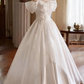 Robe de mariée beauté A-Line, décolleté en cœur, plissée, D3302
