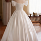 Robe de mariée beauté A-Line, décolleté en cœur, plissée, D3302