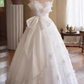 Robe de mariée beauté A-Line, décolleté en cœur, plissée, D3302