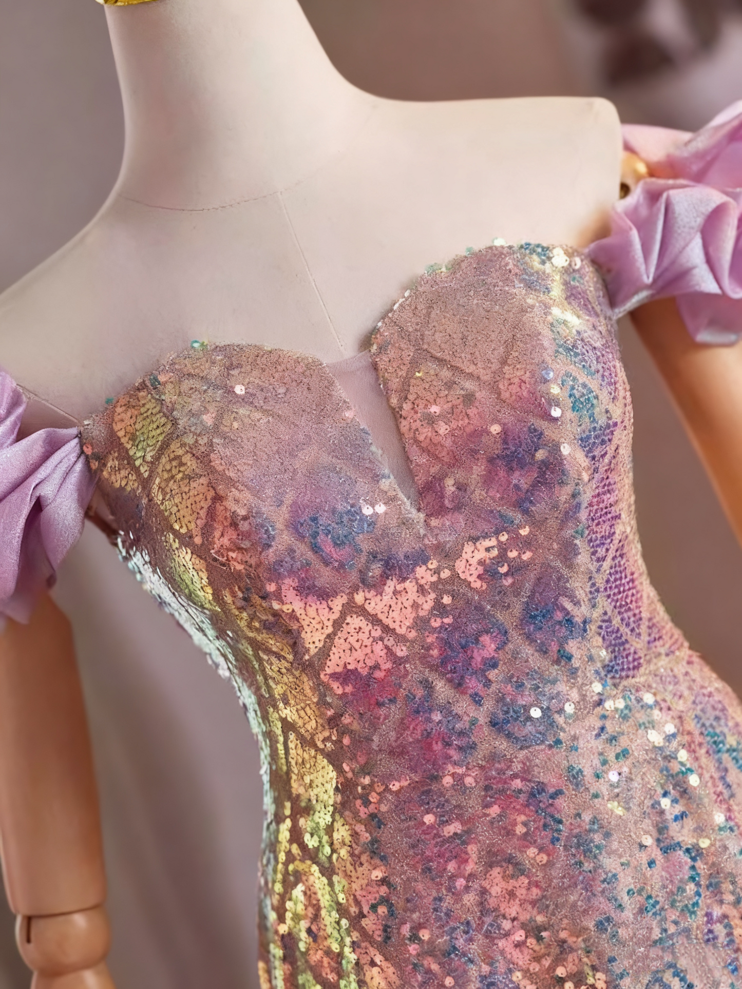 Shiny Prom Dress A Line Sweetheart Sequins Evening Dress Gala Gown     D3753