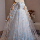 Romantic Prom Dress Off Shoulder Tulle Butterfly Evening Dress Gala Dress   D3755