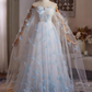 Romantic Prom Dress Off Shoulder Tulle Butterfly Evening Dress Gala Dress   D3755