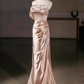 Elegant Prom Dress One Shoulder Pleated Mermaid Evening Dress Gala Dress  D3757