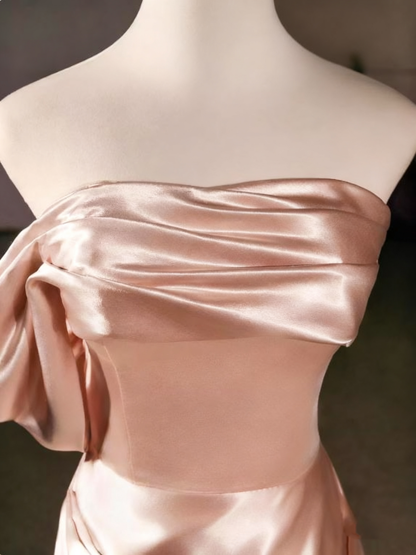 Elegant Prom Dress One Shoulder Pleated Mermaid Evening Dress Gala Dress  D3757