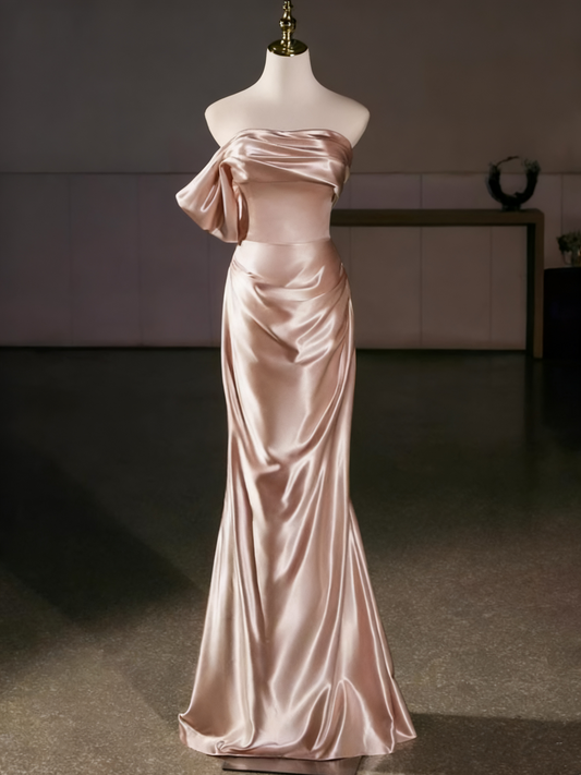 Elegant Prom Dress One Shoulder Pleated Mermaid Evening Dress Gala Dress  D3757