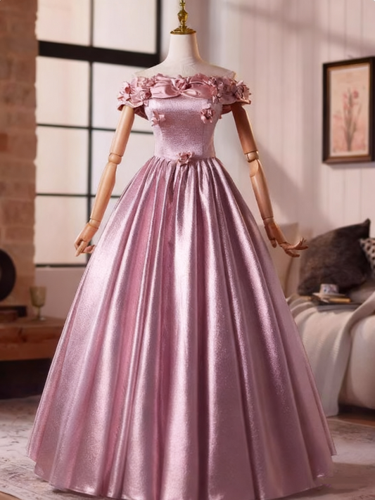 Beauty Prom Dress Off Shoulder Pleated Ball Gown Evening Dress Sweet 16 Dress   D3758
