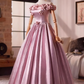 Beauty Prom Dress Off Shoulder Pleated Ball Gown Evening Dress Sweet 16 Dress   D3758