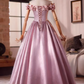 Beauty Prom Dress Off Shoulder Pleated Ball Gown Evening Dress Sweet 16 Dress   D3758