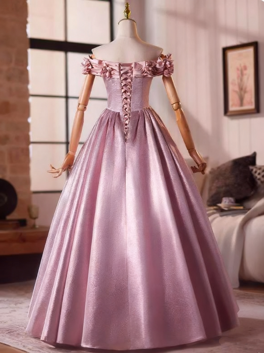 Beauty Prom Dress Off Shoulder Pleated Ball Gown Evening Dress Sweet 16 Dress   D3758