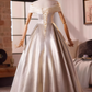 Elegant Prom Dress Off Shoulder Pleated Rose Ball Gown Evening Dress   D3760