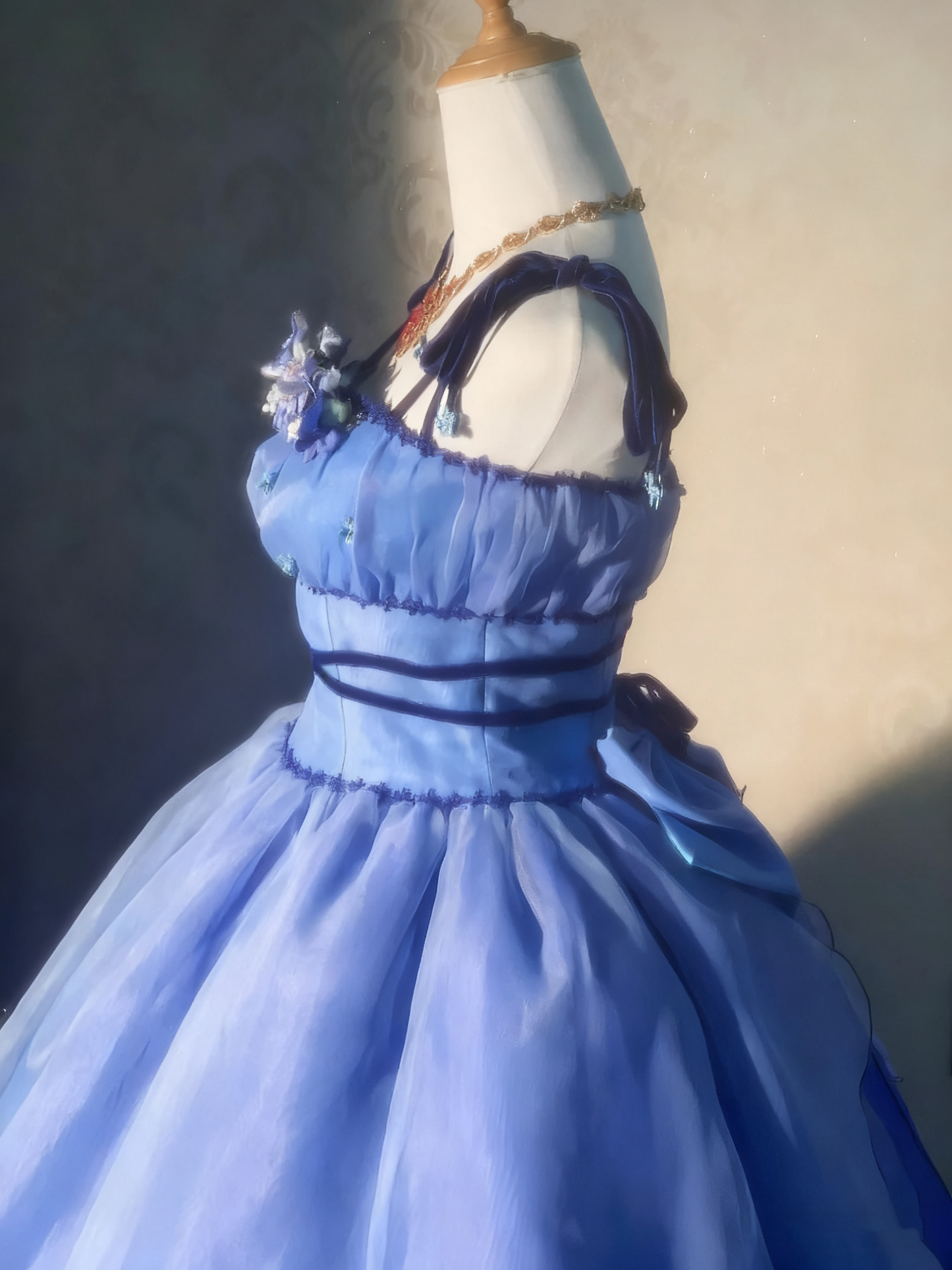 Stunning Prom Dress Spaghetti Straps Pleated Flower Ball Gown Evening Dress Sweet 16 Dress   D3766