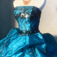 Charming Prom Dress Strapless Pleated Ruffle Ball Gown Evening Dress Birthday Outfits    D3767