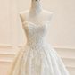 Robe de mariée beauté A-Line, décolleté en cœur, plissée, D3302