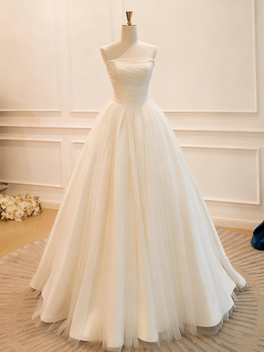 Beauty Brautkleid A-Linie Herzausschnitt Plissee Brautkleid D3302
