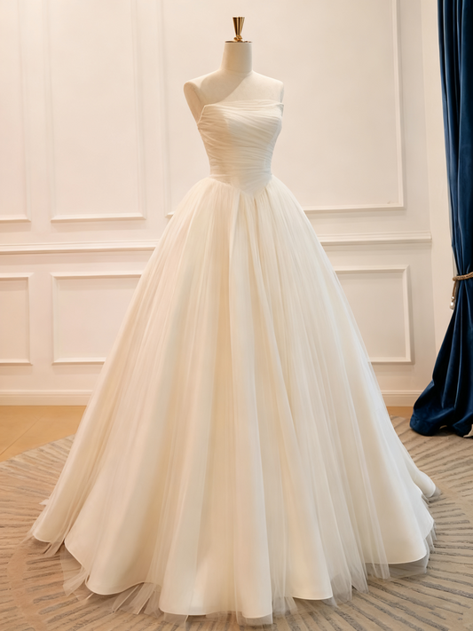 Beauty Brautkleid A-Linie Herzausschnitt Plissee Brautkleid D3302