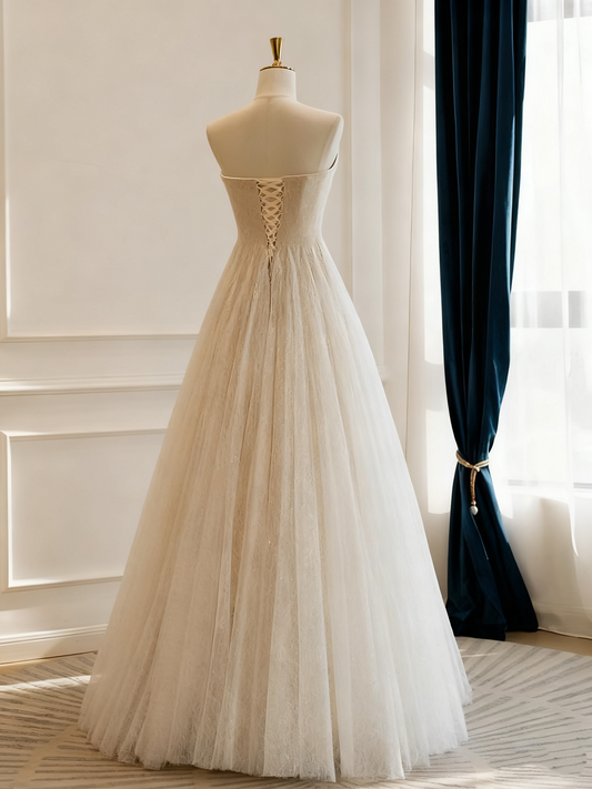 Beauty Brautkleid A-Linie Herzausschnitt Plissee Brautkleid D3302