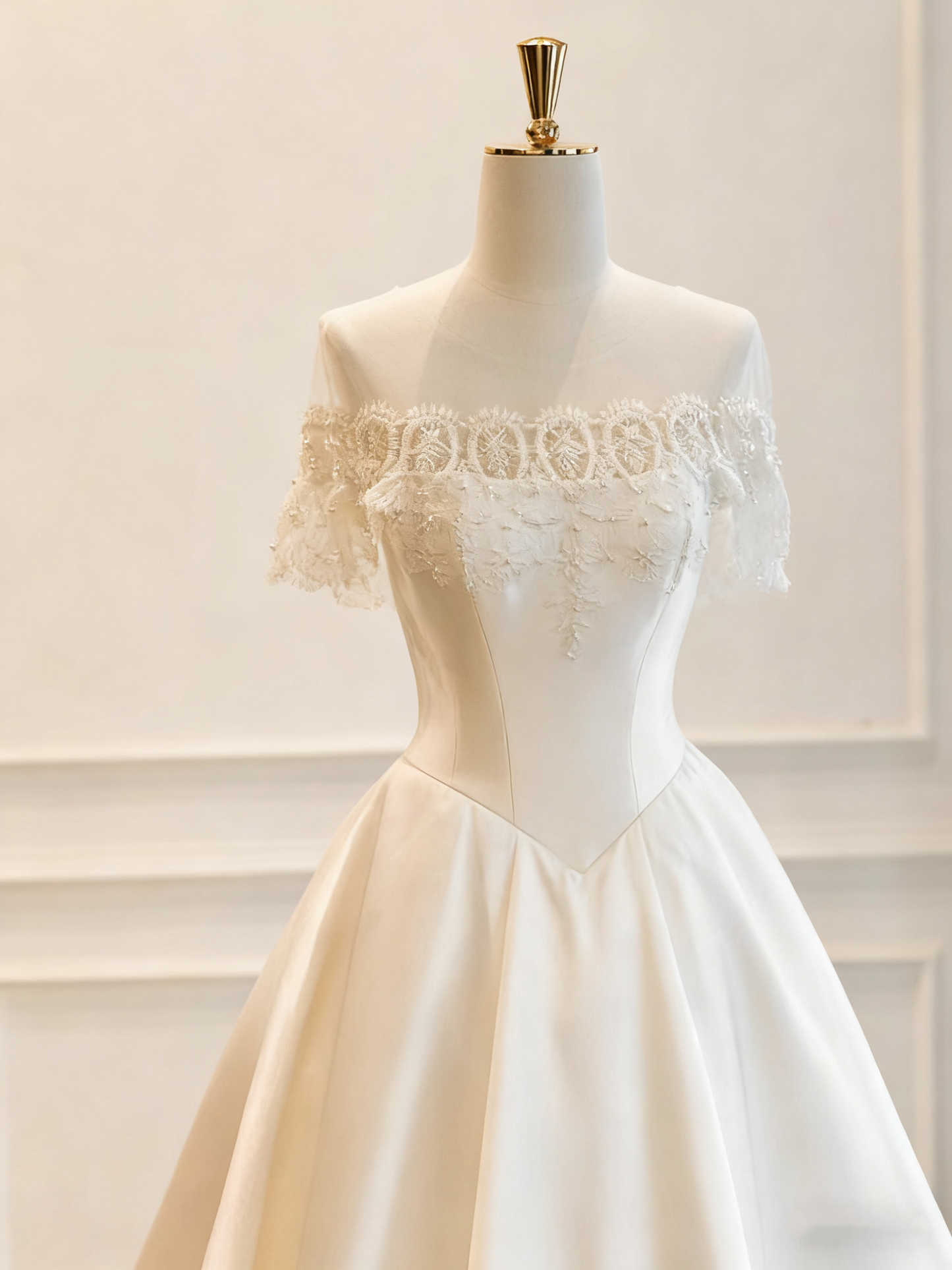 Beauty Brautkleid A-Linie Herzausschnitt Plissee Brautkleid D3302