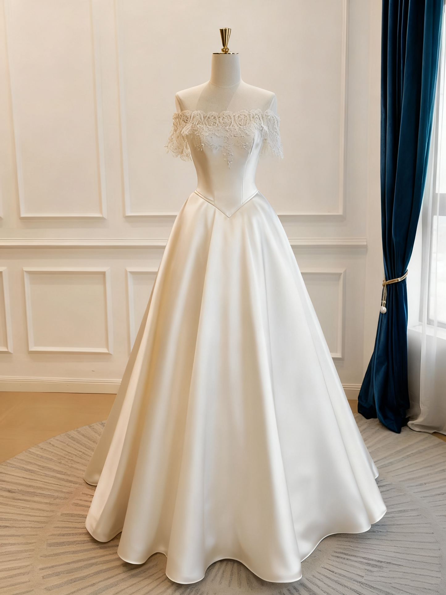Beauty Brautkleid A-Linie Herzausschnitt Plissee Brautkleid D3302
