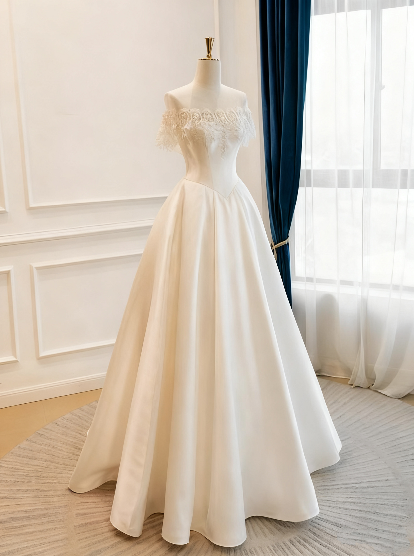 Beauty Brautkleid A-Linie Herzausschnitt Plissee Brautkleid D3302