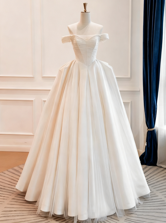 Beauty Brautkleid A-Linie Herzausschnitt Plissee Brautkleid D3302