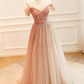 Shiny Prom Dress Sweetheart Pleated Tulle Evening Dress Gala Dress  D3781