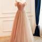 Shiny Prom Dress Sweetheart Pleated Tulle Evening Dress Gala Dress  D3781