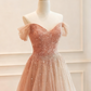 Shiny Prom Dress Sweetheart Pleated Tulle Evening Dress Gala Dress  D3781