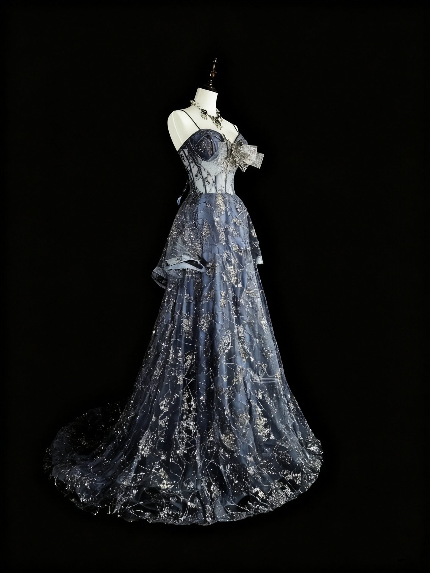 Gorgeous Prom Dress Spaghetti Straps Pleated Long Evening Dress Gala Dress  D3782