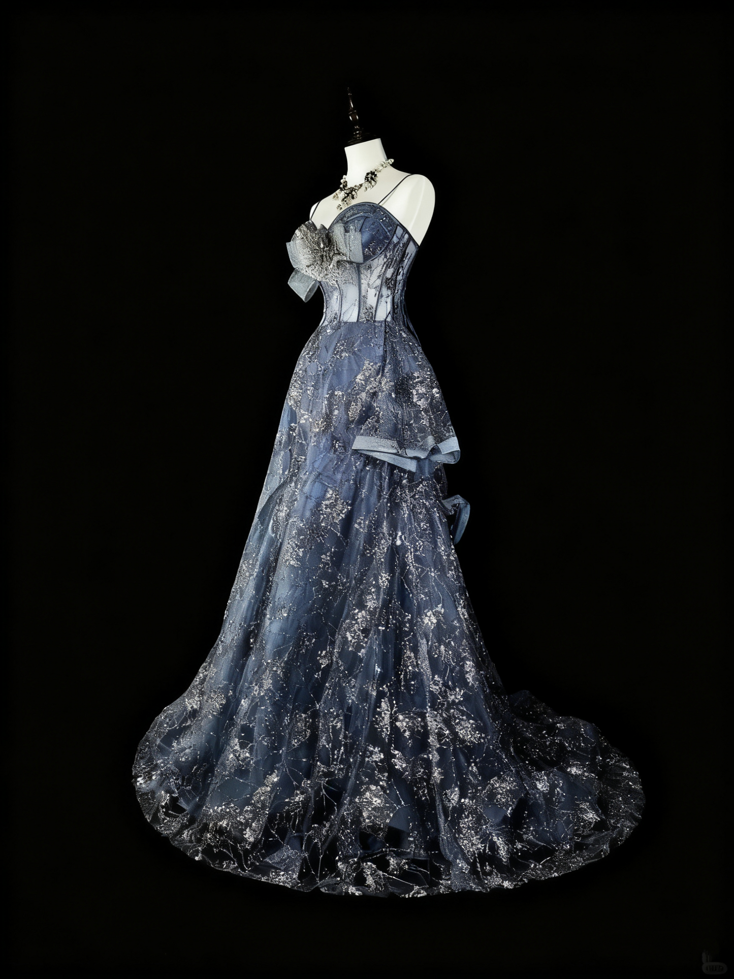 Gorgeous Prom Dress Spaghetti Straps Pleated Long Evening Dress Gala Dress  D3782