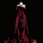 Elegant Prom Dress Off Shoulder Pleated Long Evening Dress Gala Dress  D3783