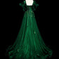 Gorgeous Prom Dress Dark Green A Line Sweetheart Pleated Gala Dress Evening Dress  D3786