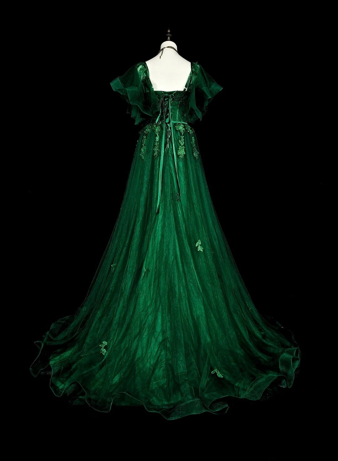 Gorgeous Prom Dress Dark Green A Line Sweetheart Pleated Gala Dress Evening Dress  D3786