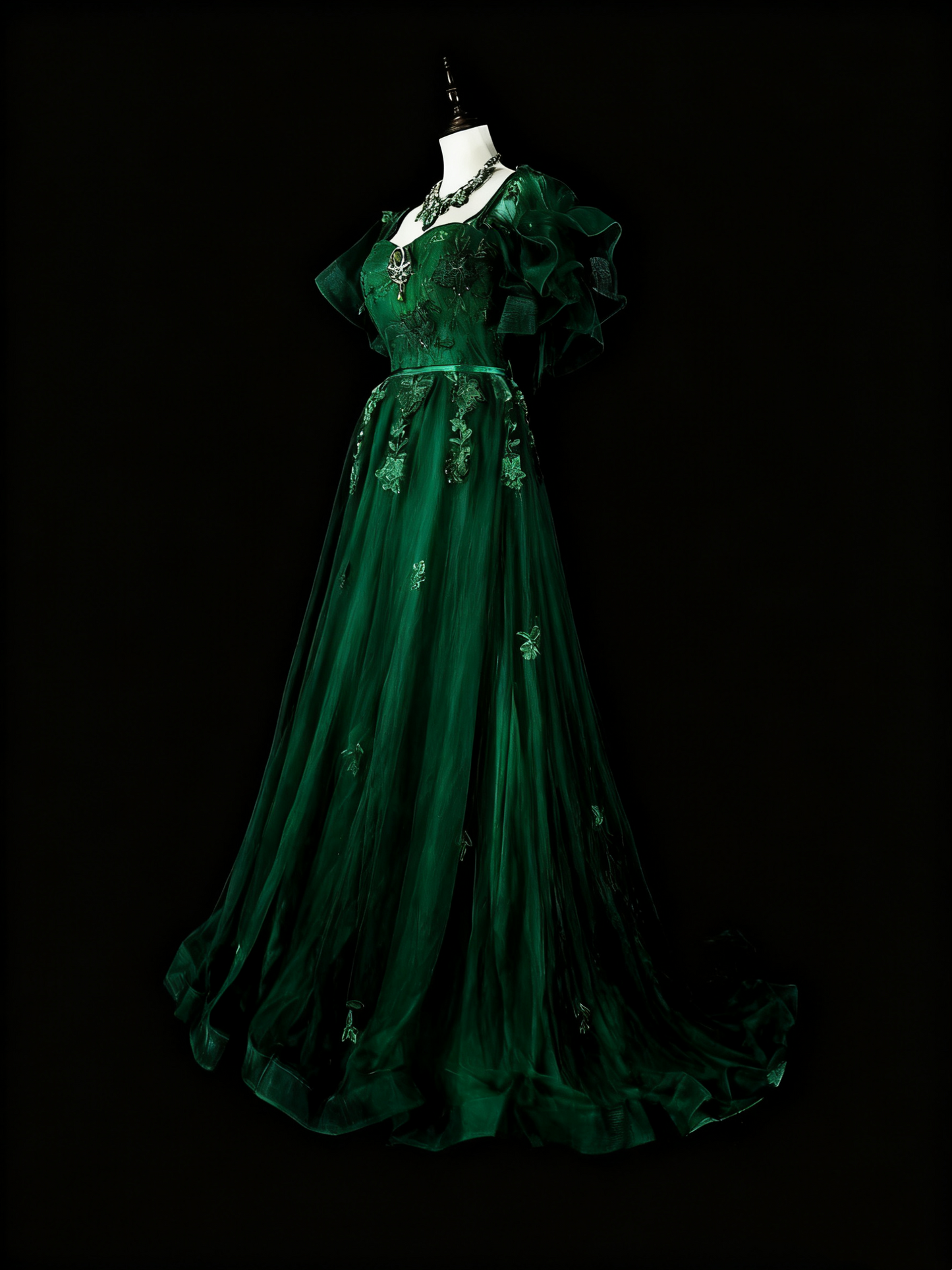 Gorgeous Prom Dress Dark Green A Line Sweetheart Pleated Gala Dress Evening Dress  D3786
