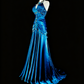 Pretty Prom Dress A Line Halter Pleated Evening Dress Gala Dress Birthday Party Outfits  D3788