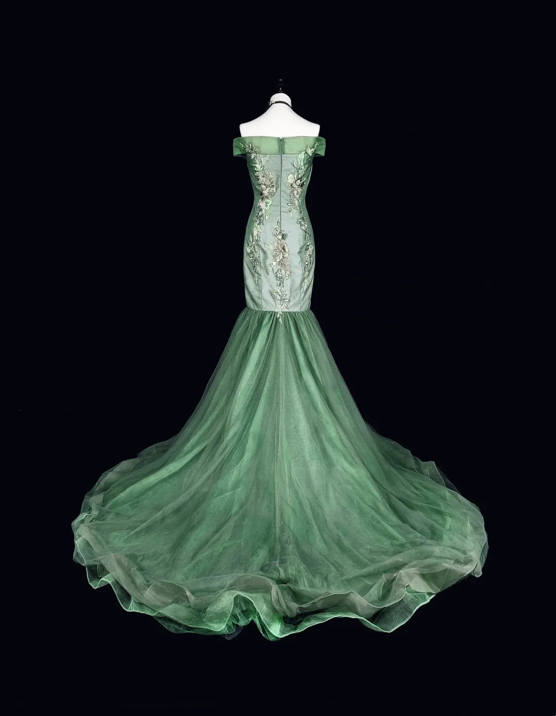 Elegant Prom Dress Off Shoulder Tulle Mermaid Evening Dress Gala Dress Birthday Party Outfits  D3789