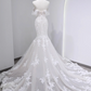Charming Wedding Dress Off Shoulder Tulle Mermaid Wedding Dress D3790