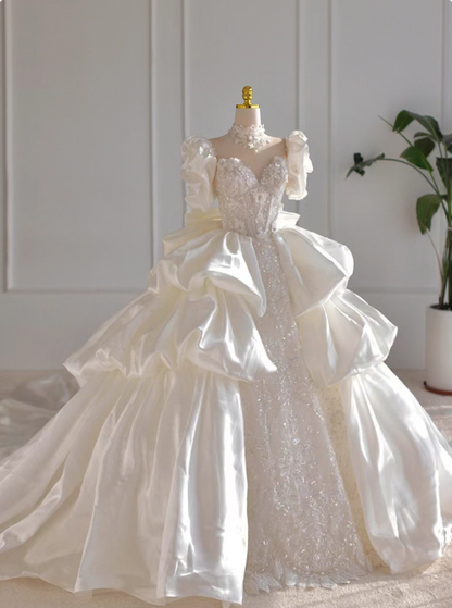 New Arrival Wedding Dress Sweetheart Pleated Wedding Dress   D3791