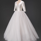 Minimalist Wedding Dress Square Neck Tulle Pleated Wedding Dress  D3796