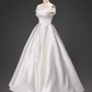 Minimalist Wedding Dress Off Shoulder Pleated Wedding Dress  D3797