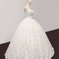 New Arrival Wedding Dress Strapless Lace Pleated Wedding Dress  D3798