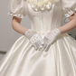 Retro Wedding Dress Off Shoulder Flower Wedding Dress  D3799