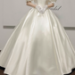 Retro Wedding Dress Off Shoulder Flower Wedding Dress  D3799