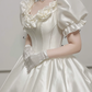 Retro Wedding Dress Off Shoulder Flower Wedding Dress  D3799