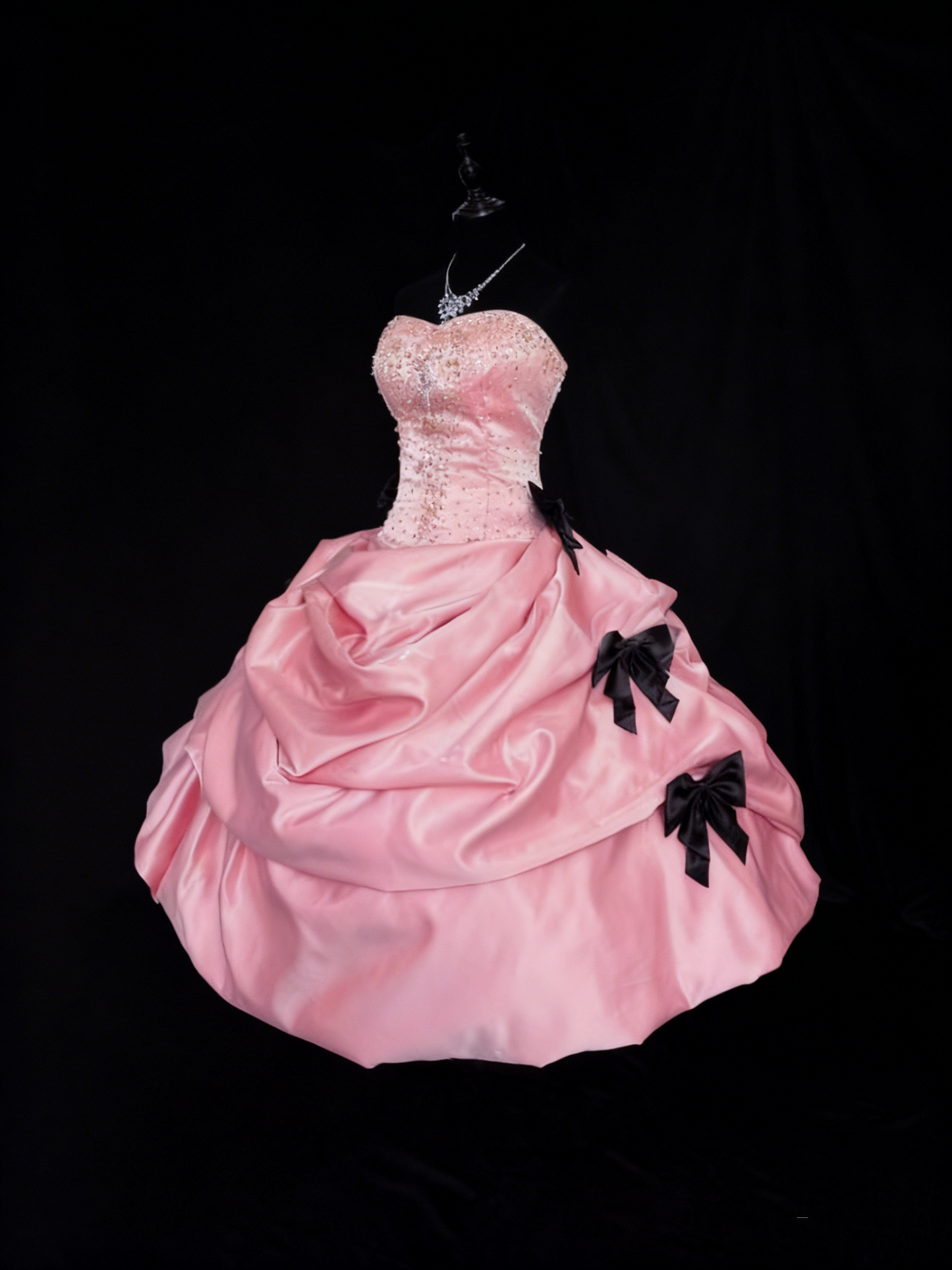 Cute Prom Dress Pink Strapless Pleated Ball Gown Quinceanera Dress Birthday Outfits     D3801