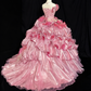 Gorgeous Prom Dress Strapless Ruffle Ball Gown Sweet 16 Dress Birthday Outfits      D3802