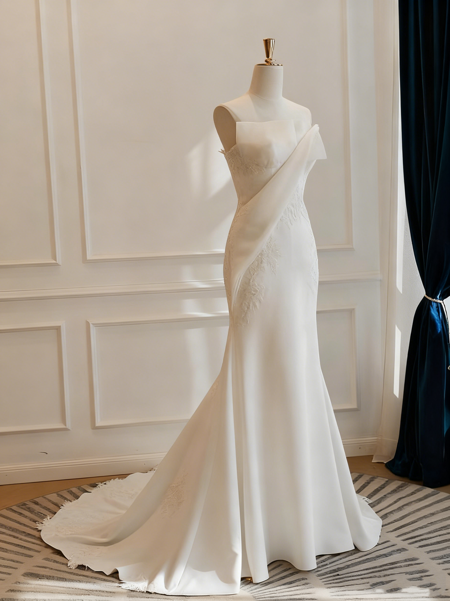 Beauty Brautkleid A-Linie Herzausschnitt Plissee Brautkleid D3302