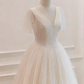 New Arrival Wedding Dress V-neck Pleated Wedding Dress  D3809