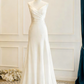Minimalist Wedding Dress V-neck Pleated Wedding Dress  D3810