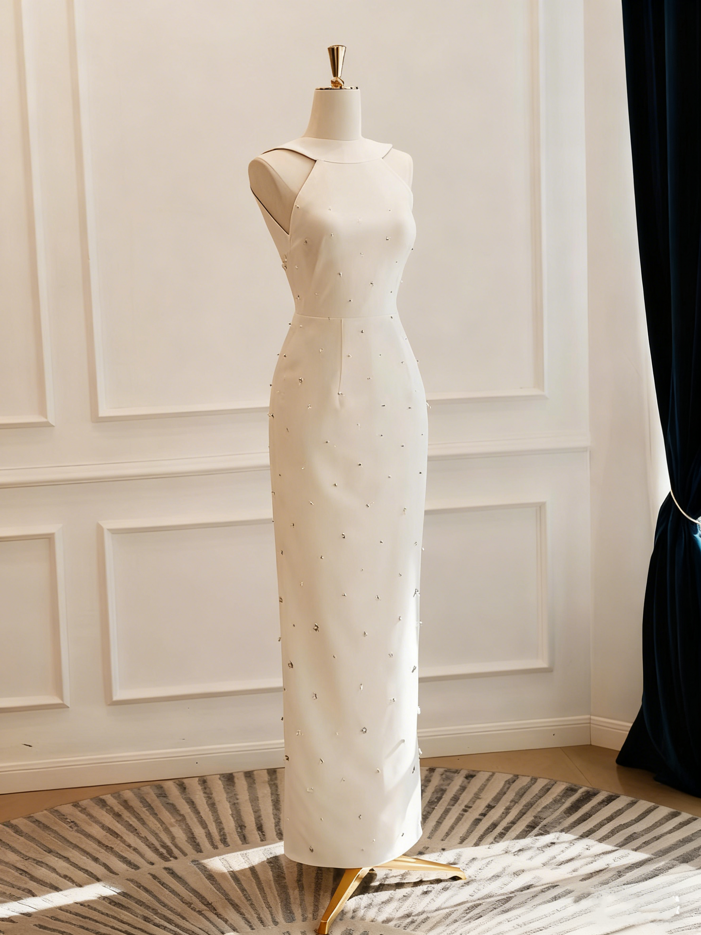 Elegant Wedding Dress Beading Backless Wedding Dress  D3813