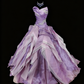 Charming Prom Dress Asymmetrical Neck Pleated Ball Gown Sweet 16 Dress Birthday Outfits     D3816